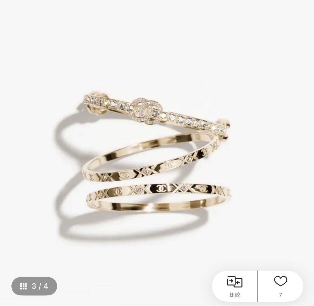 CHANEL バングル3連　CCマーク