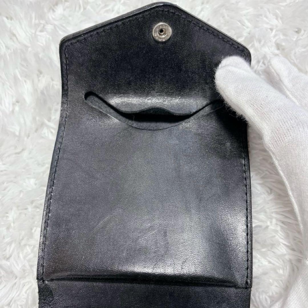Hender scheme flap wallet ブラック レザー 折り財布