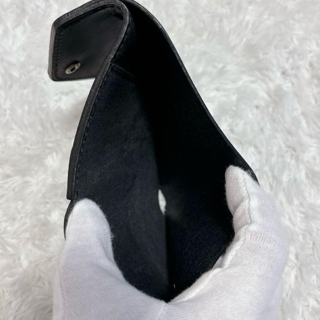 Hender scheme flap wallet ブラック レザー 折り財布