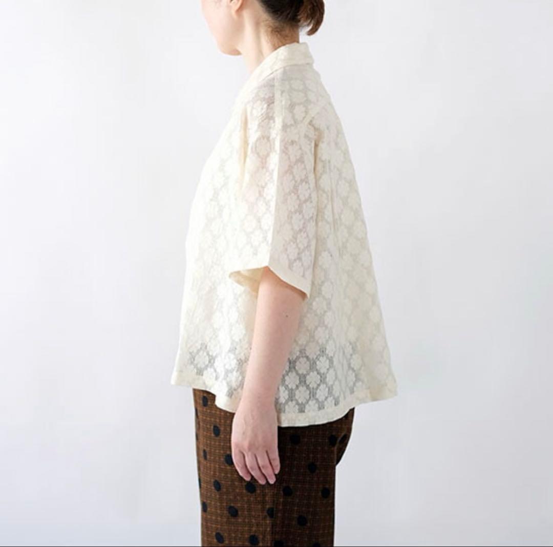 【値下げ】INDIA INDUSTRY レース編みシャツ