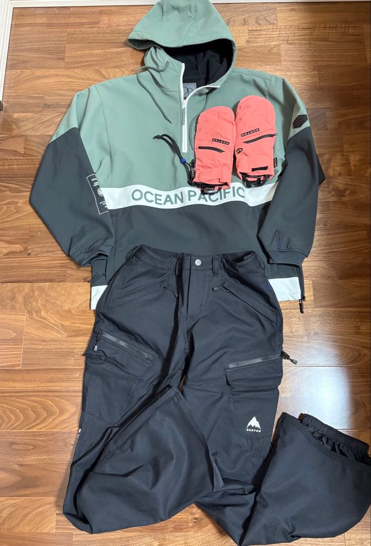 極美品‼️OP&BURTON スノーボードウェアセットアップ+グローブ フルセット