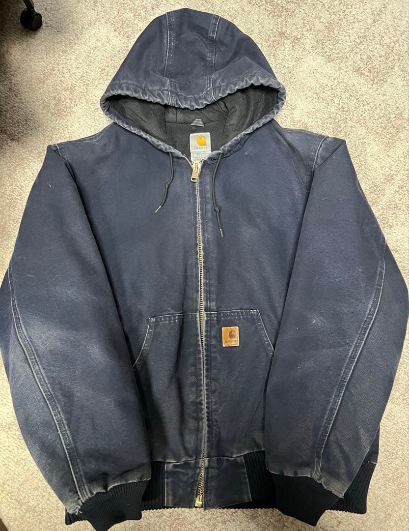 Carhartt アクティブジャケット ネイビー　フェード USA製　M