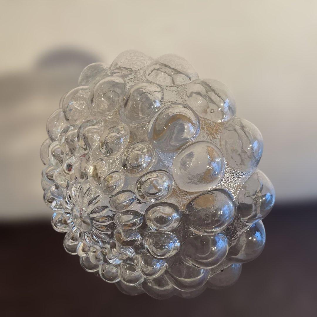 【ヴィンテージ】昭和レトロ クリアガラス バブルガラス シーリングライト 気泡