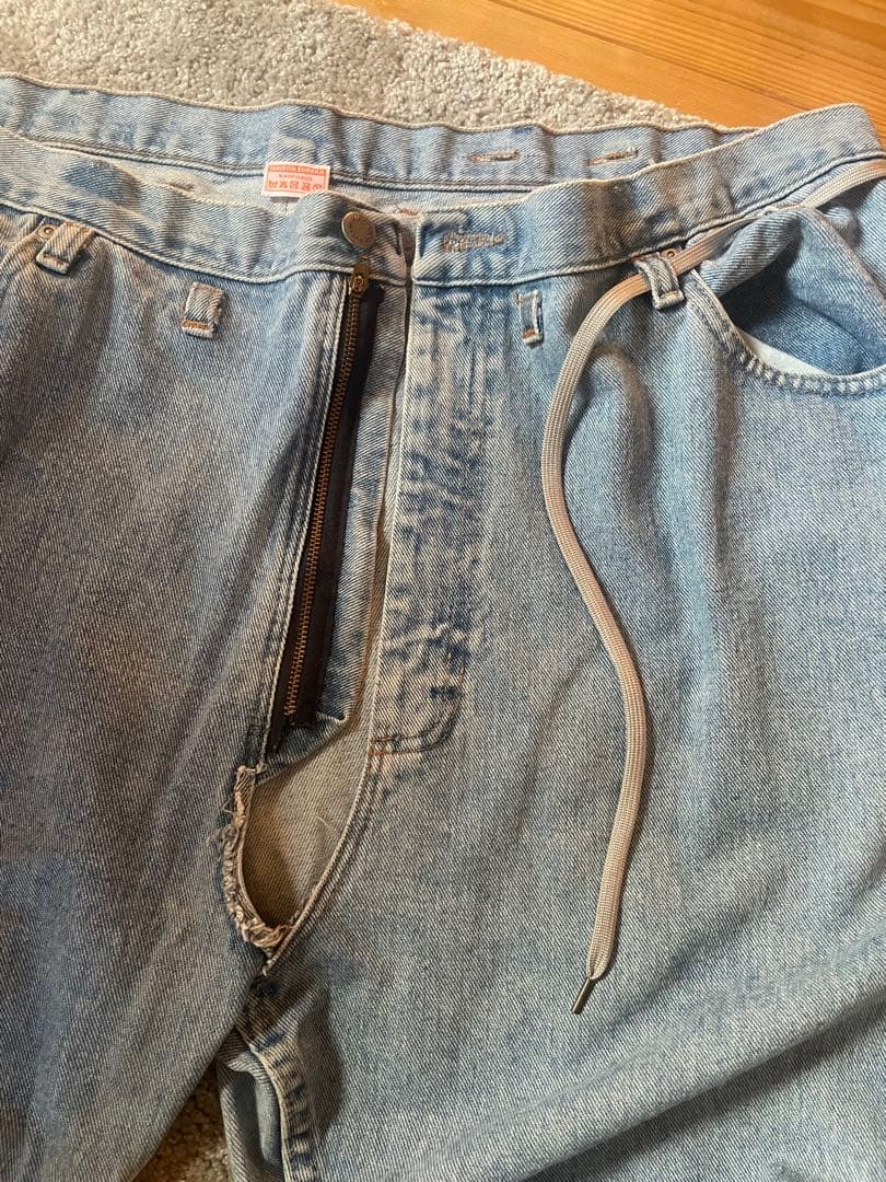 MAISON EUREKAメゾンエウレカ ヴィンテージリメイクラップデニムパンツ