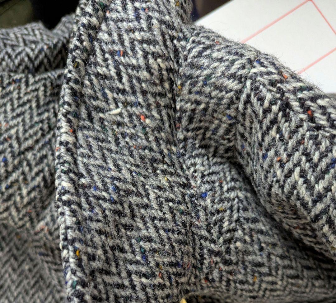 Aquascutum イングランド製　アイリッシュツイード　ステンカラーコート