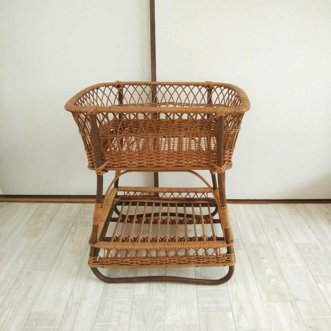 レトロポップ 籐製品 脱衣かご ラタン ランドリーラック 籐かご