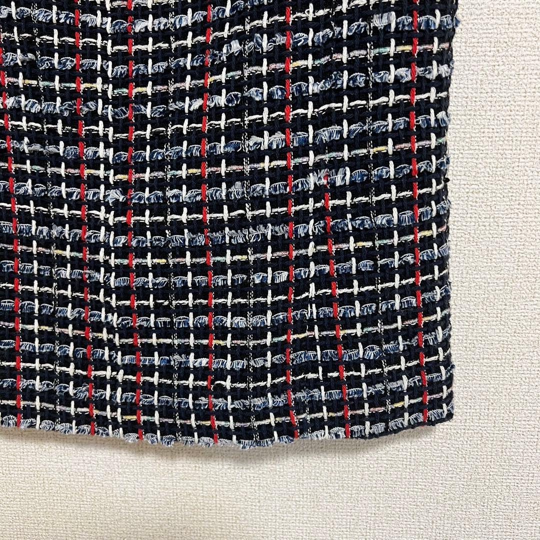 Mサイズ美品　SEVEN TEN by MIHO KAWAHITO ツイード　紺