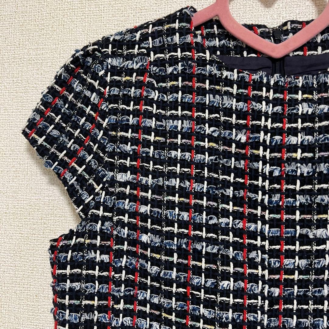 Mサイズ美品　SEVEN TEN by MIHO KAWAHITO ツイード　紺