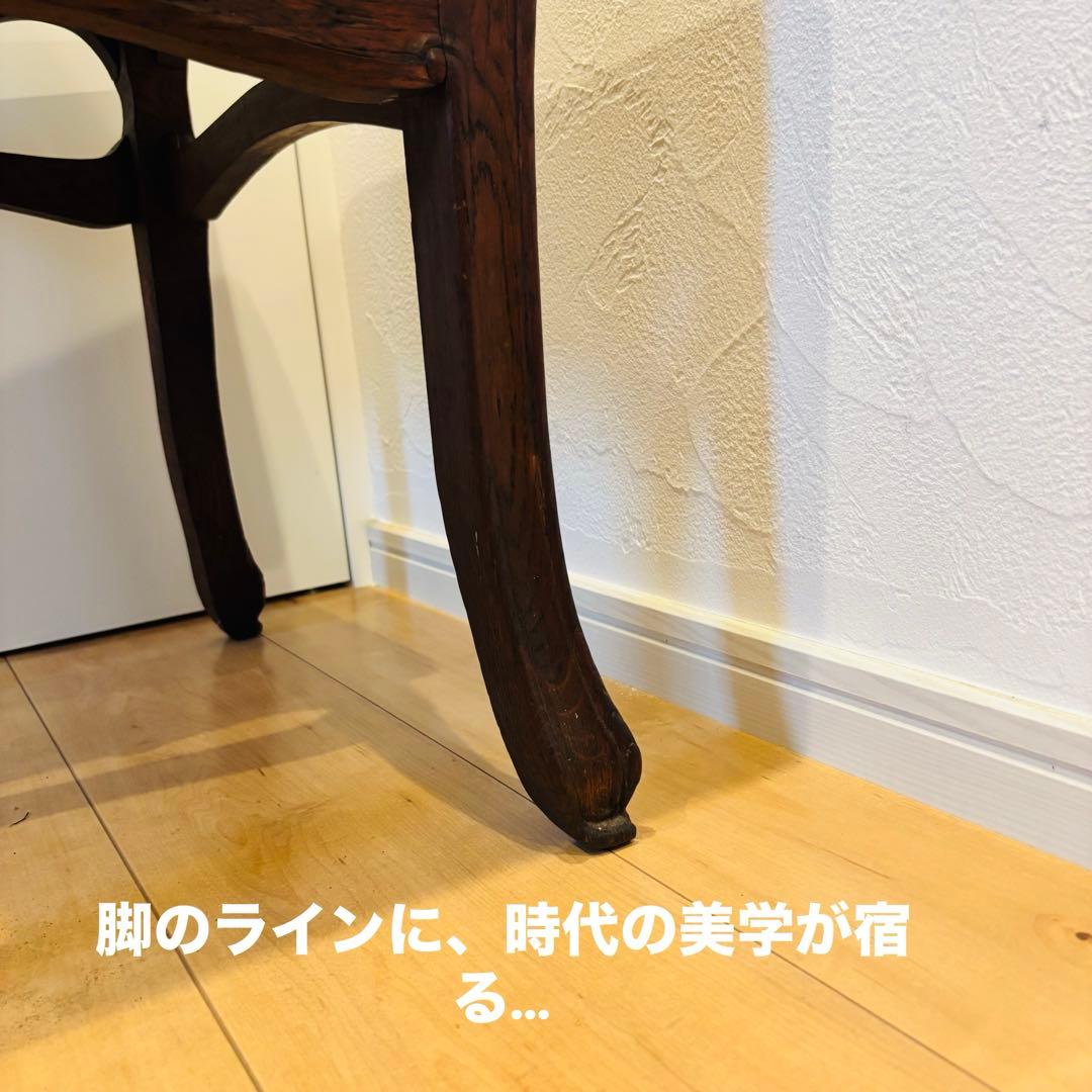 アンティーク チェア 英国 本革 真鍮鋲 ヴィクトリア 一点物 即発送