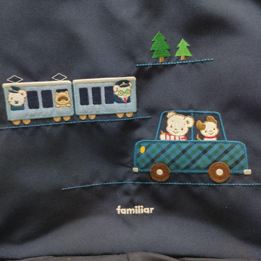 m♡さま専用　新品未使用品　ファミリアレッスンバッグ　乗り物　30×42センチ