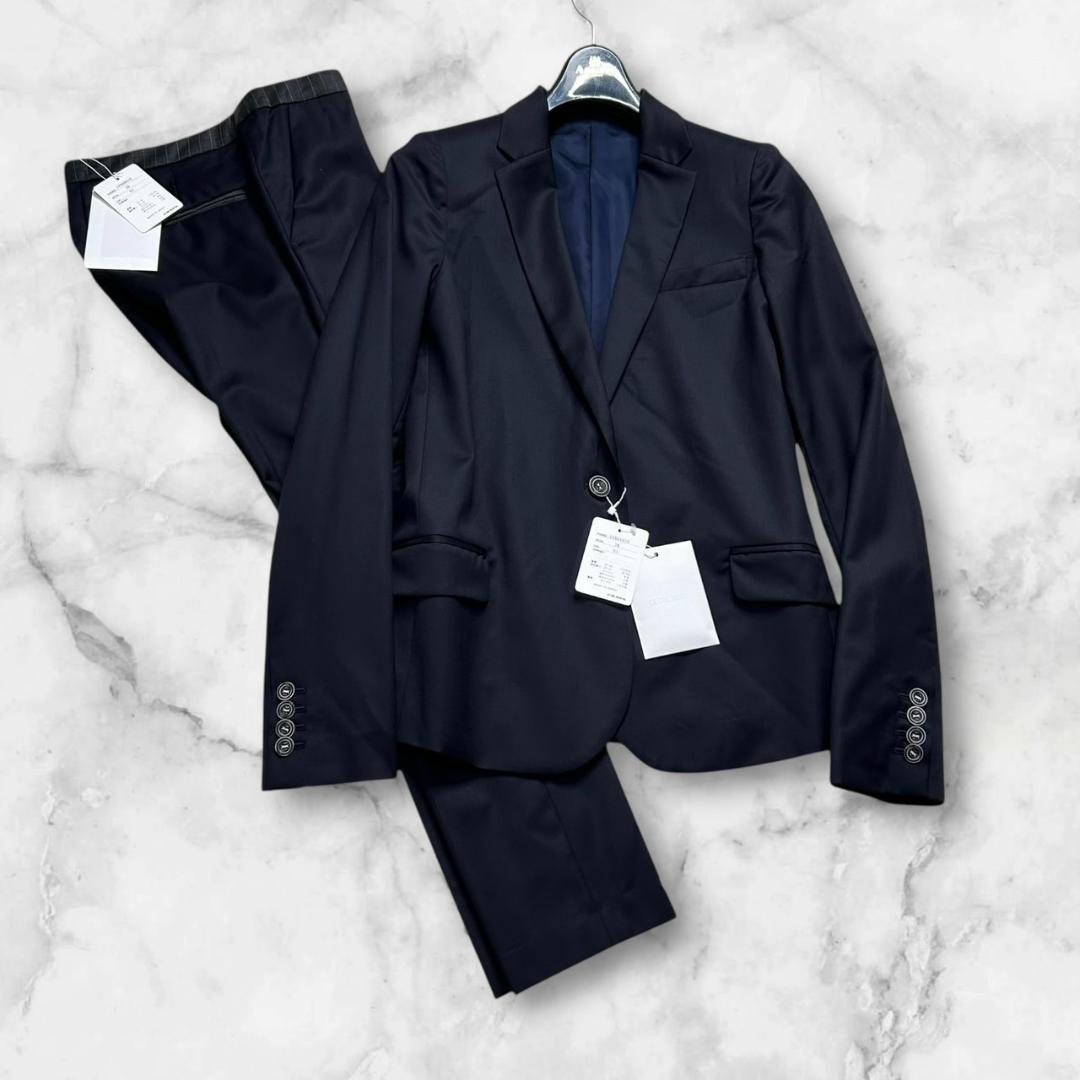 タグ付き未使用　ルシェルブルー　パンツスーツ　セットアップ　ネイビー　38