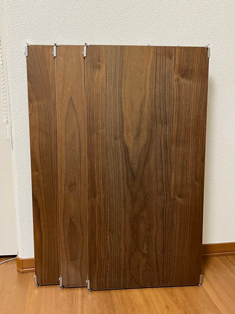 無印良品 ステンレスユニットシェルフ 追加棚　ウォールナット材 84cm幅用3枚