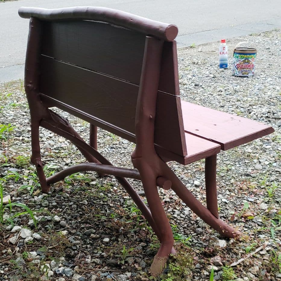 お庭のペア頑丈椅子