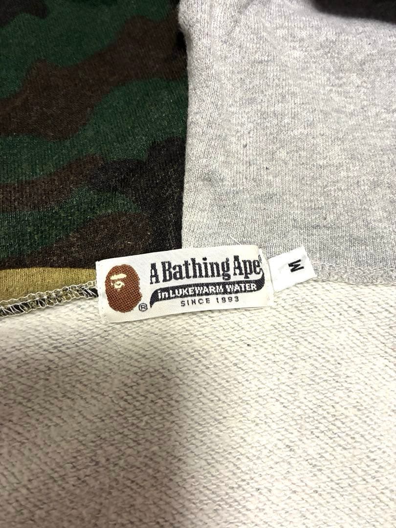 A Bathing Ape シャークフード パーカー グレー Mサイズ タグ付き