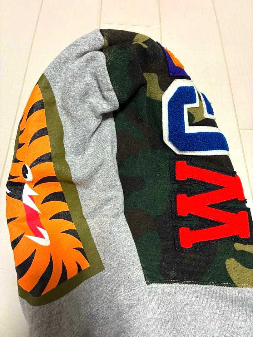 A Bathing Ape シャークフード パーカー グレー Mサイズ タグ付き