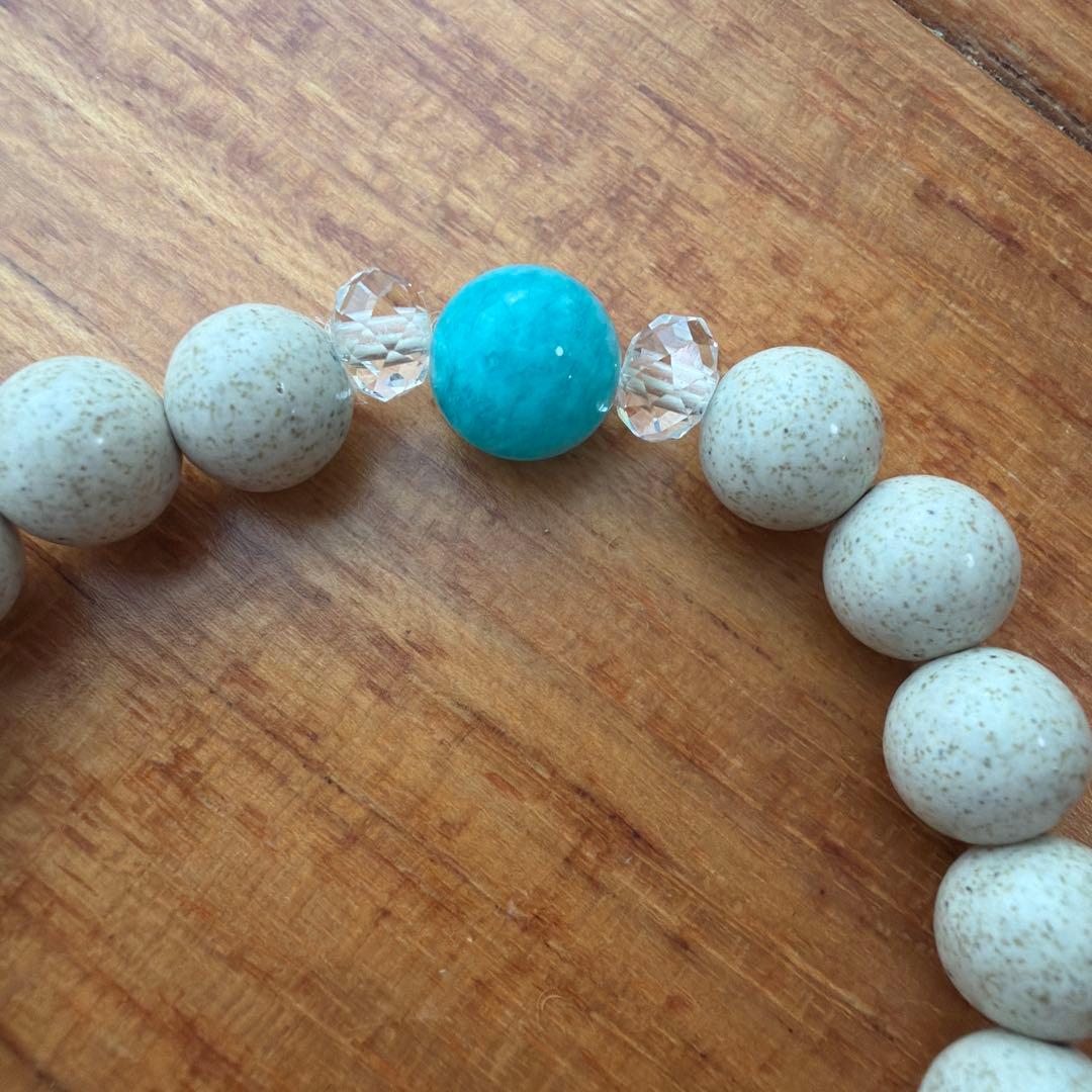 台湾 北投石 ブレスレット 正規品 保証書付き アマゾナイト 水晶 天然石