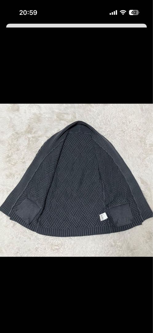 美品　メンズ　LARDINI ラルディーニ　ガウン　カーディガン　ベルト　ウール