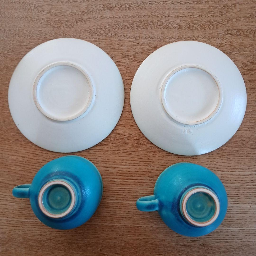 (未使用、自宅保管品) 大嶺工房 カップとソーサー2個セット