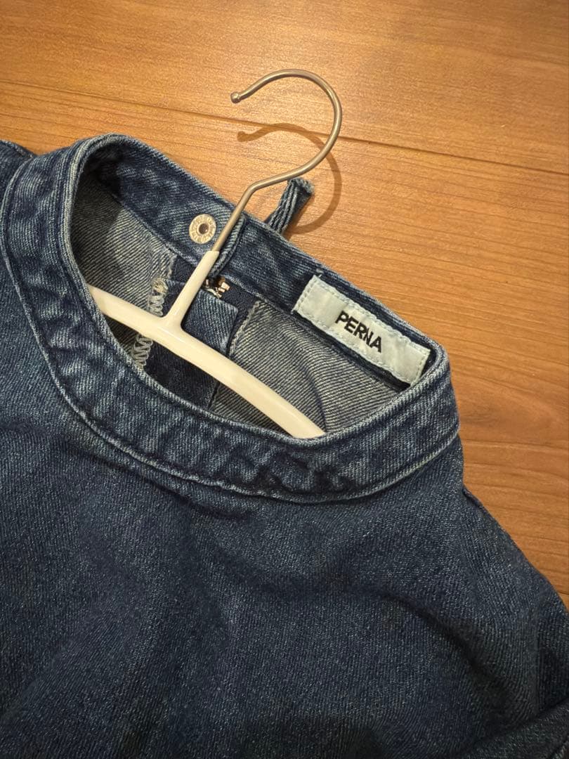 PERNA オールインワンフリンジ付きダークブルーオールインワン