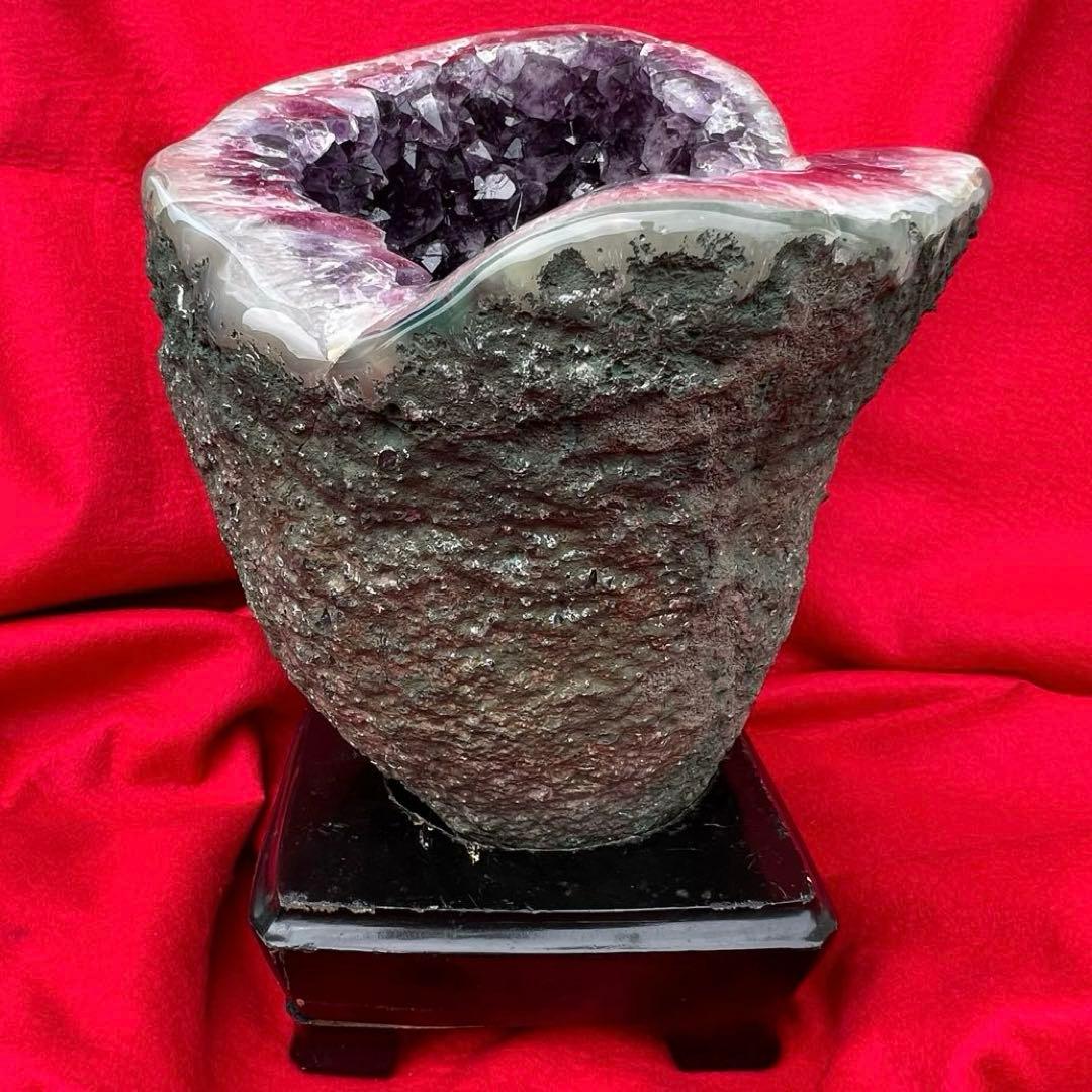 ✳️☆極上強開運☆絢爛華麗なる極大美濃紫結晶☆アメジストドーム 天然石 原石 置物