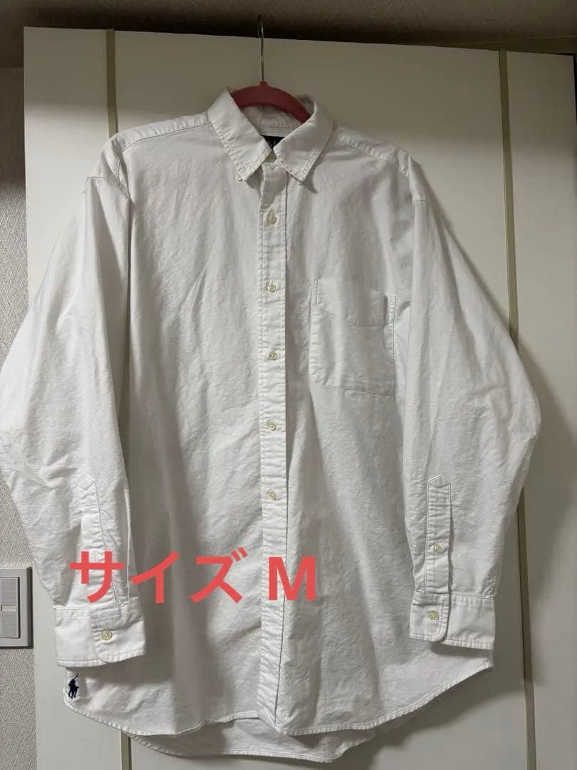 ポロ・ラルフローレン ビームス別注　オックスフォード　big fit 白　M