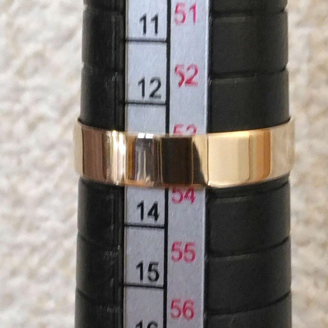 ノジェス K10 リング 13号 ゴールド プレーン 地金 モダン 美品