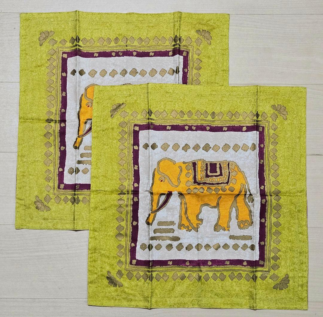 タイシルク 象柄クッションカバー2枚セット JIM THOMPSON