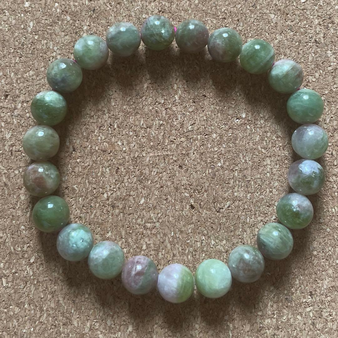 【ウォーターメロントルマリン】天然石 ブレスレット 8㎜ 16㎝ 新春セール中！