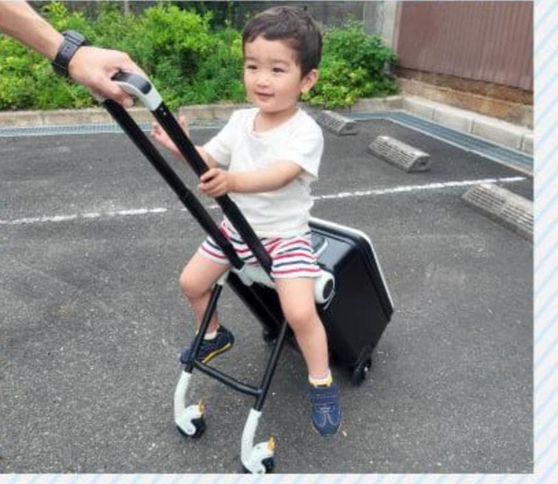 【中古】子供が乗れるキャリーケース キッズトラベルNEO ホワイトZ1