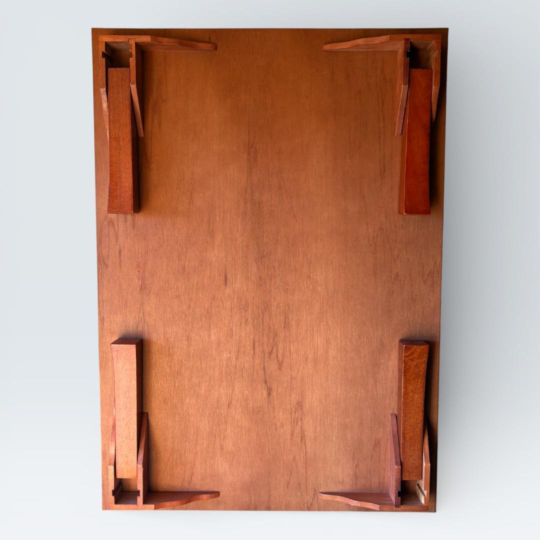 【美品】天然木 折り畳み座卓 105×75cm 和モダン ローテーブル