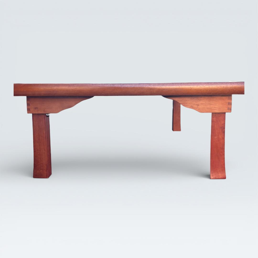 【美品】天然木 折り畳み座卓 105×75cm 和モダン ローテーブル