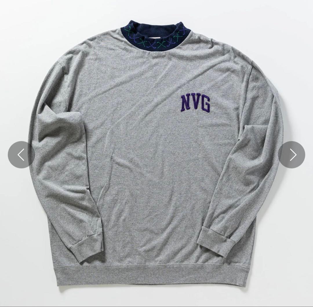 NEW VINTAGE GOLF NVG ジャガード モックネック ゴルフ L