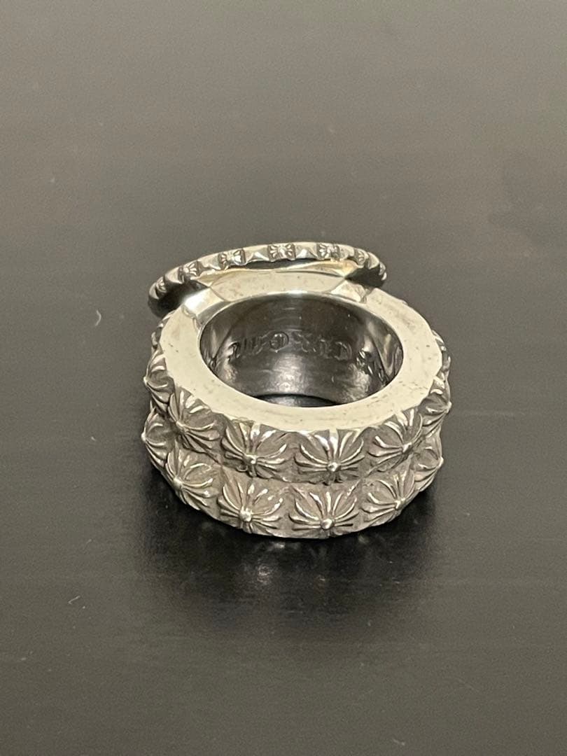 ダブルピートパンク リング クロス 2個セット