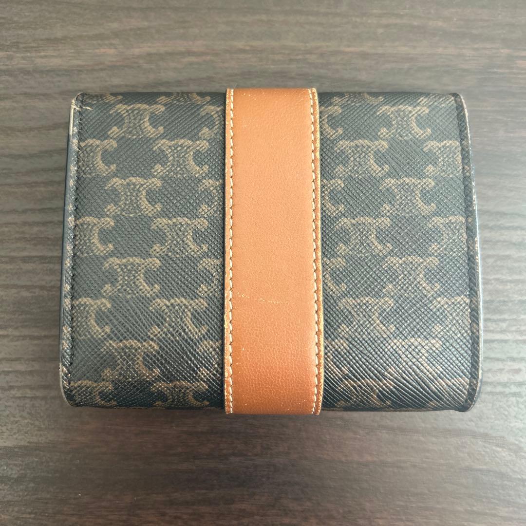 CELINE 三つ折り財布 ブラウン
