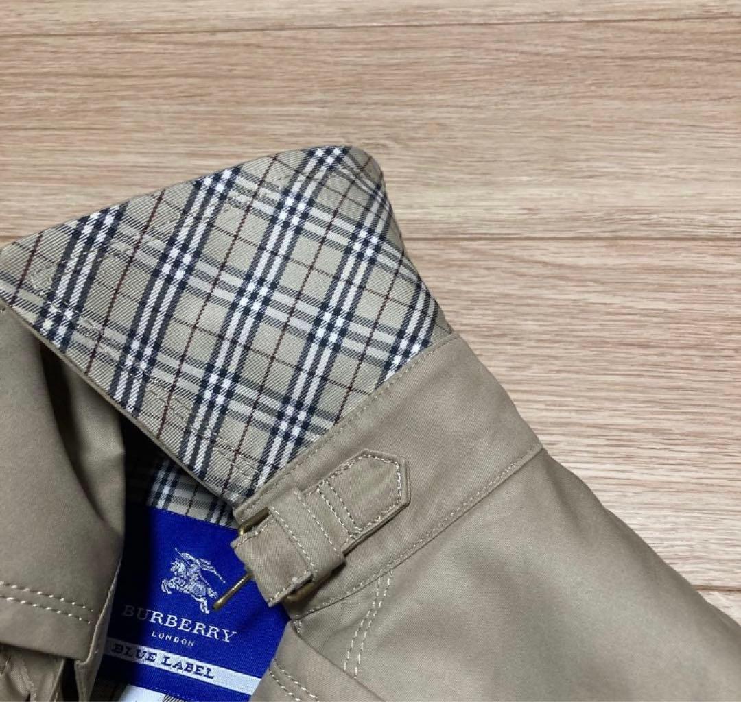 【試着のみ】バーバリーブルーレーベル(ベルト付き)トレンチコート【サイズ40】