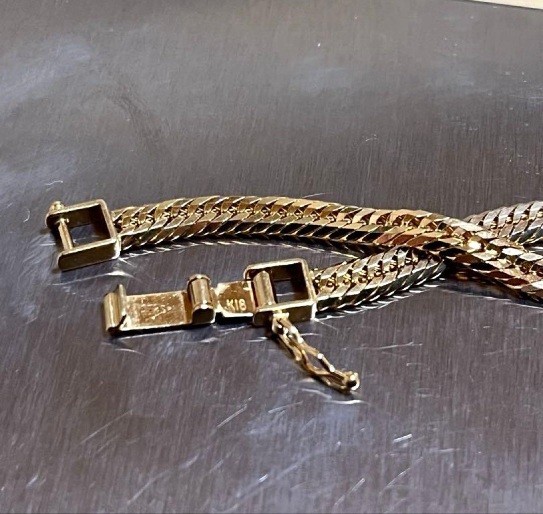 【美品】K18喜平ネックレス12面トリプルカット25.7g50㎝