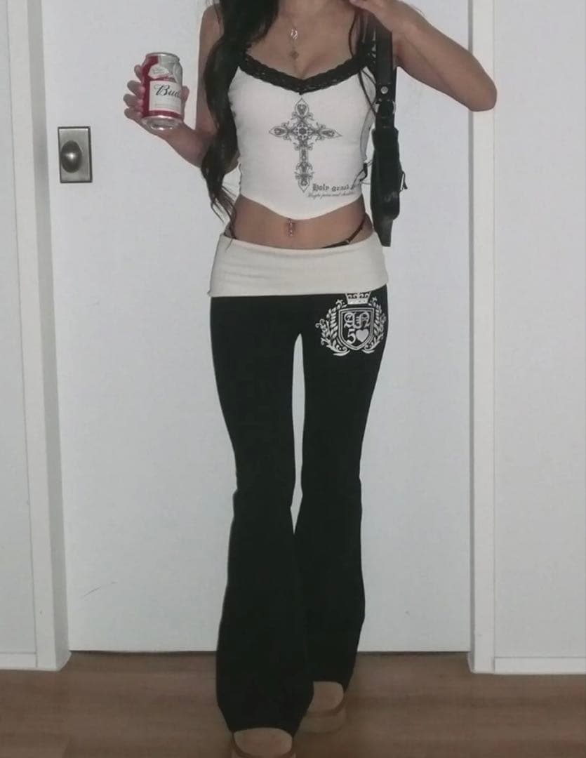 Angelnumber555 フレアパンツ シズニルック 韓国