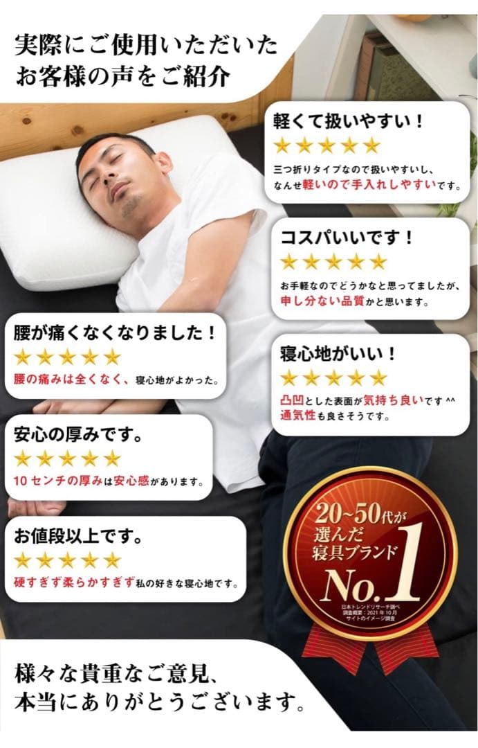 【期間限定‼️】高反発マットレス 三つ折 敷布団 ベッドマット⭐️