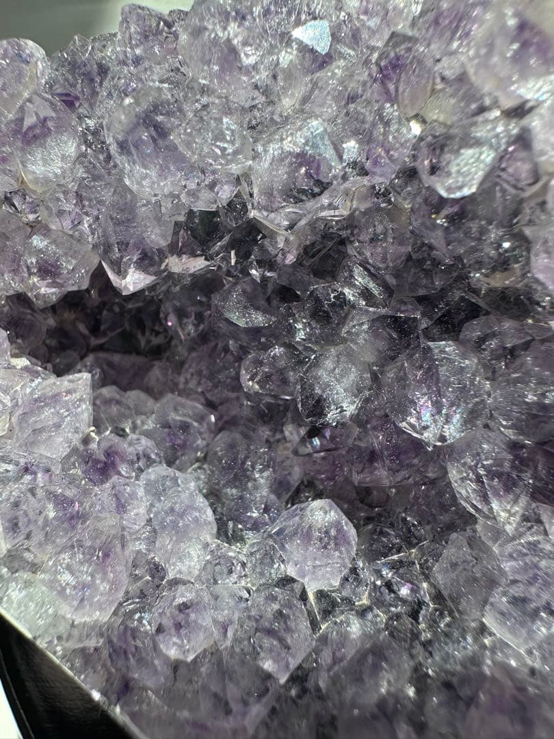 【天然石】アメジスト クラスター アメジストドーム 台座付 浄化 置物 672g