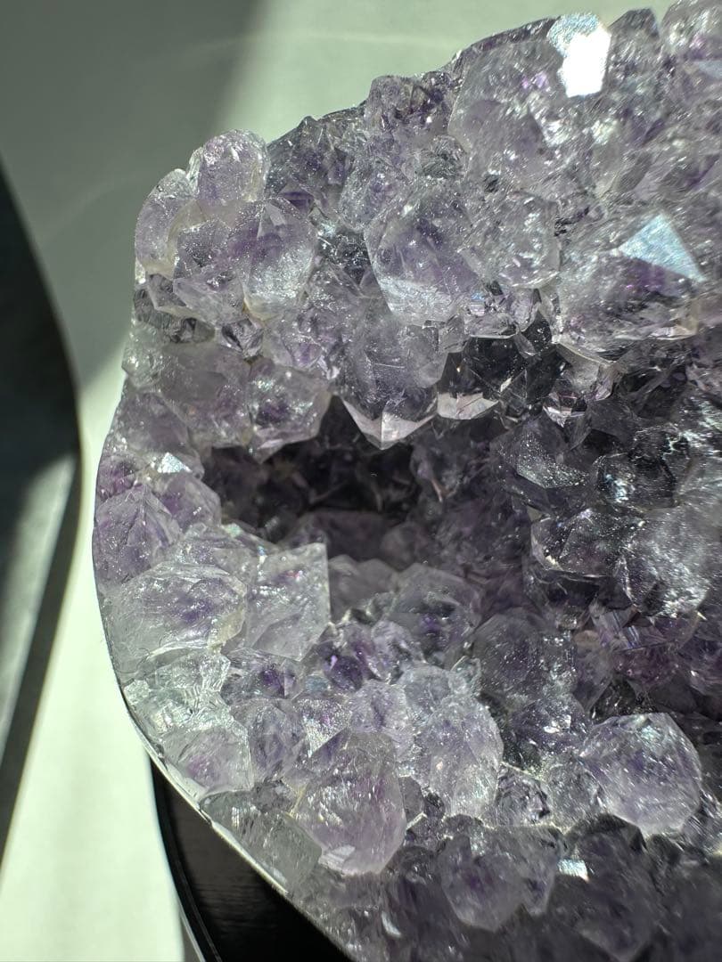 【天然石】アメジスト クラスター アメジストドーム 台座付 浄化 置物 672g