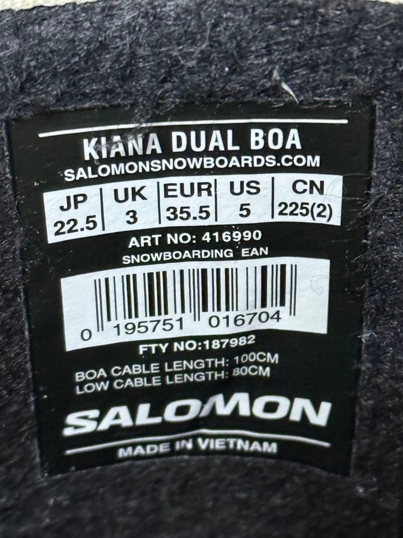 スノーボード SALOMON KIANA DUAL BOA 22.5