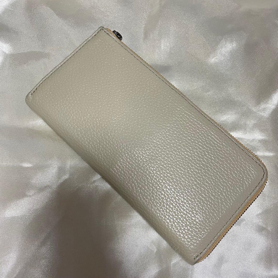 ステータシー　イルモードジップコンセプト　長財布　ライトグレージュ