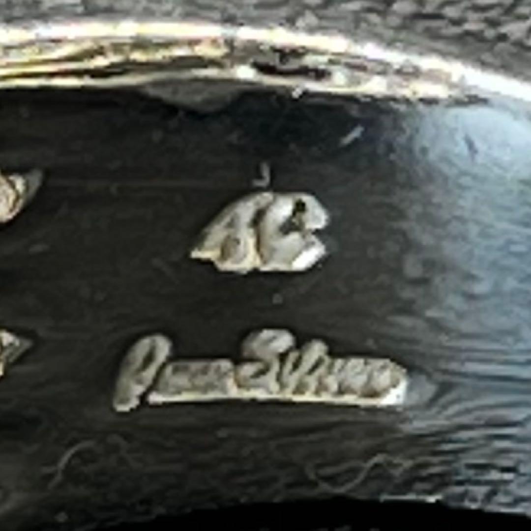 【超希少】 純銀 4℃ ヨンドシー シルバーリング ハート ストーン 10号