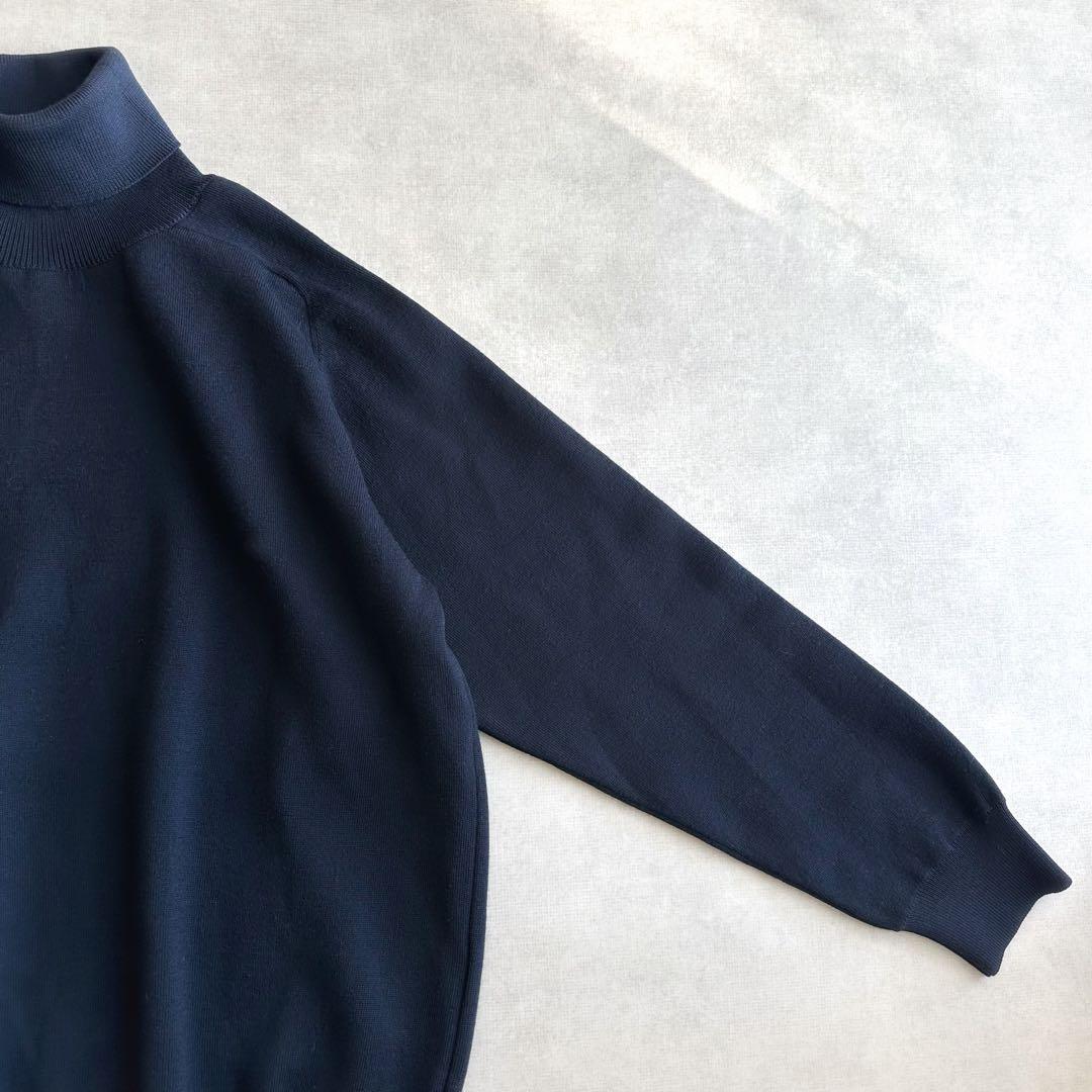 美品▲SLOANE スローン//タートルネックニット▲ネイビー