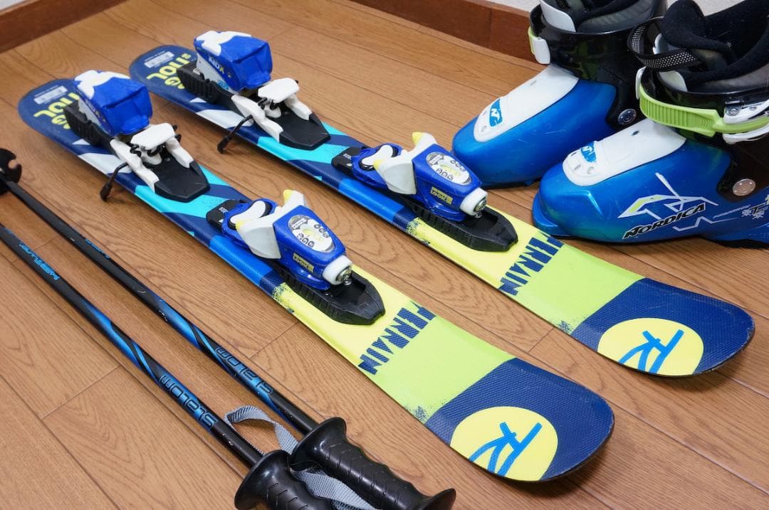メンテ済 80cm 靴19cm ROSSIGNOL スキーセット