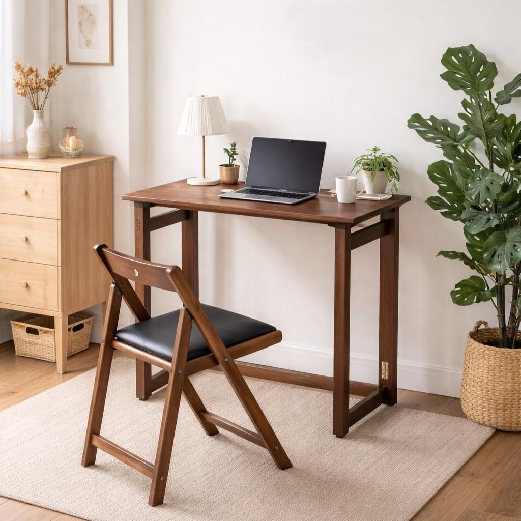 【新品】 折りたたみデスク&チェア セット　シンプル　コンパクト