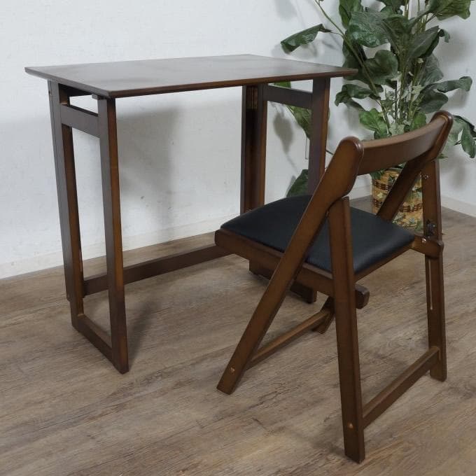 【新品】 折りたたみデスク&チェア セット　シンプル　コンパクト