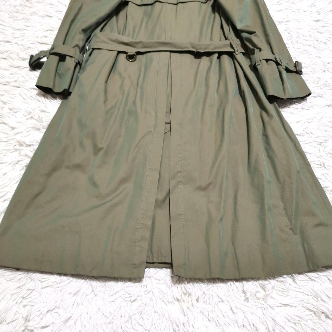 英国製 バーバリー トレンチコート ノバチェック 人気色 玉虫 着丈113