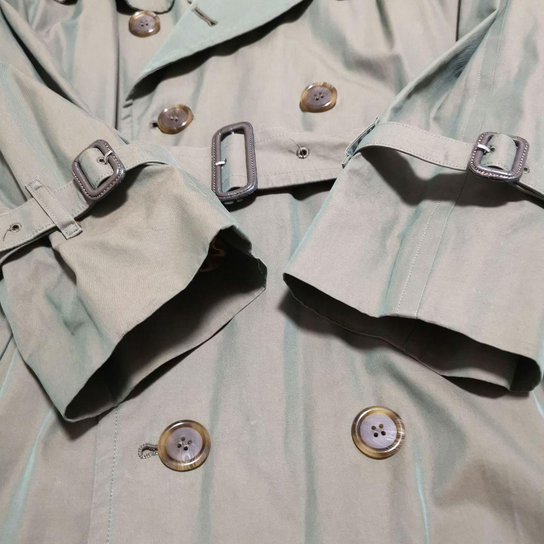 英国製 バーバリー トレンチコート ノバチェック 人気色 玉虫 着丈113