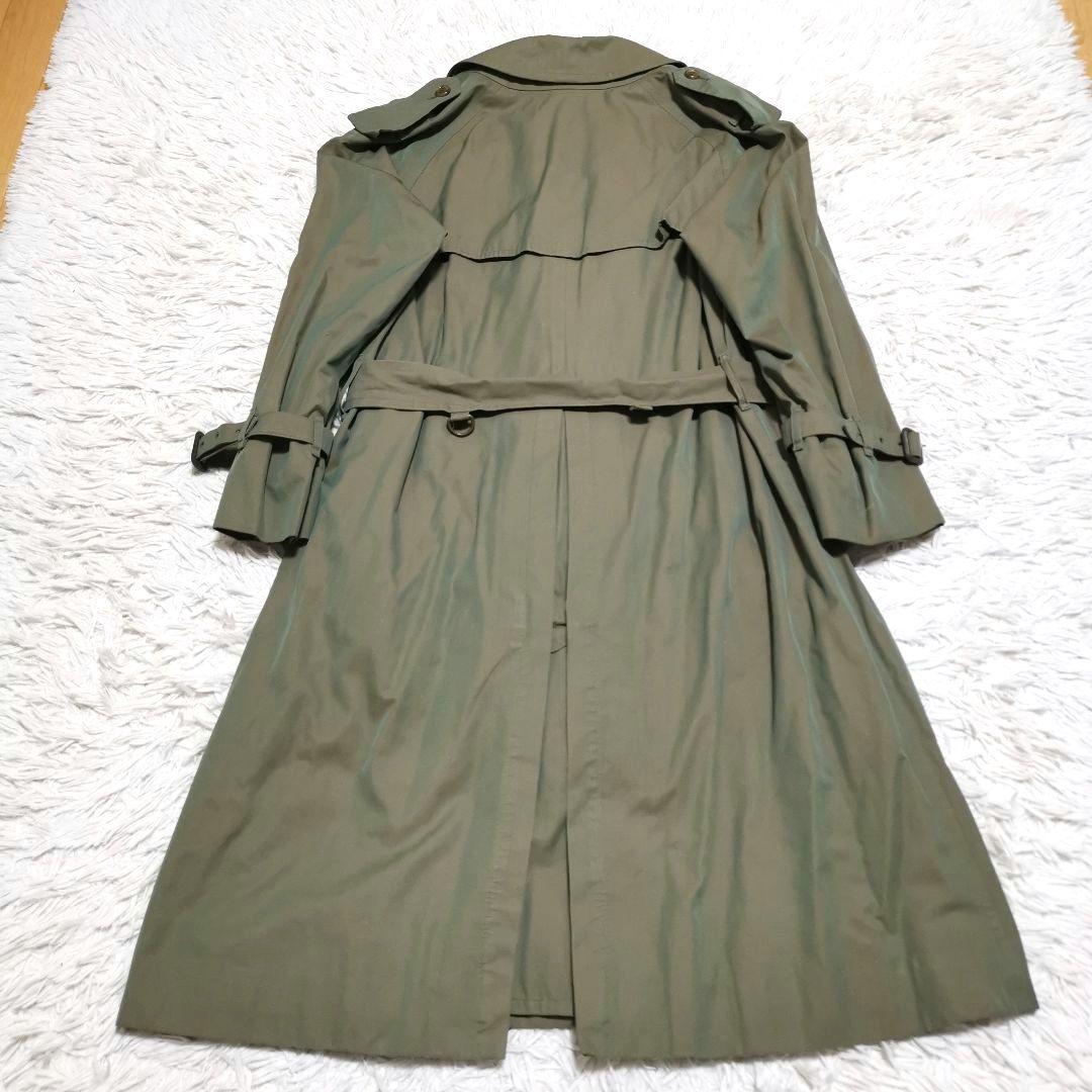 英国製 バーバリー トレンチコート ノバチェック 人気色 玉虫 着丈113